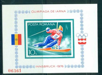 Romania-1976-Winter-Olympics-IMPERF-MS-MUH-lot57459