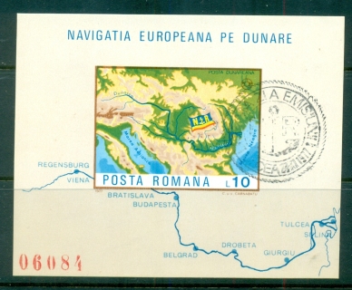 Romania-1977-European-Danube-Commission-MS-IMPERF-CTO