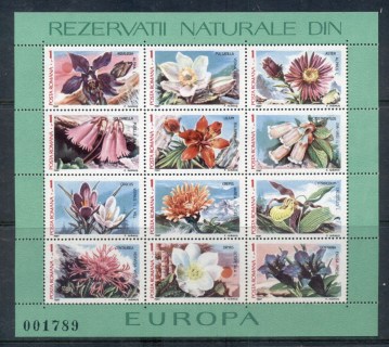 Romania-1987-Flora-fauna-MS-MUH