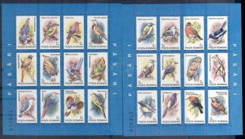 Romania-1991-Birds-2x-sheetlet-MUH