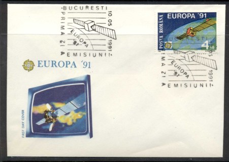 Romania-1991-Europa-Man-in-Space-FDC