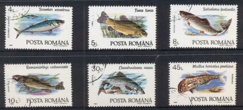 Romania-1992-Marine-Life-Fish-CTO