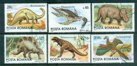 Romania-1993-Dinosaurs-CTO