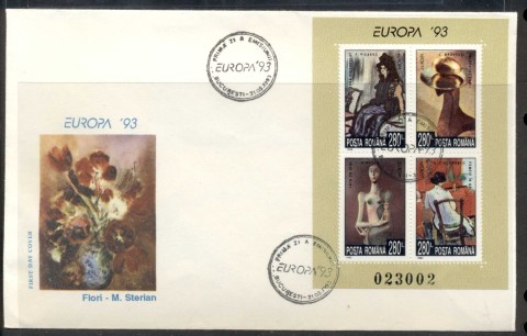 Romania-1993-Europa-Modern-Art-MS-FDC