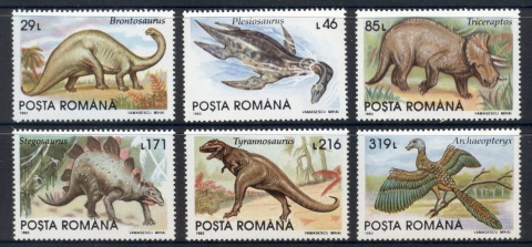 Romania-1993-Prehistoric-Animals-2