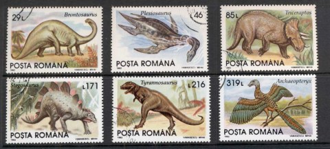 Romania-1993-Prehistoric-Animals