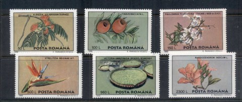 Romania-1995-Plants-from-Bucharest-Botanical-Gardens-MUH