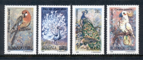 Romania-1999-Paintings-Birds-MUH