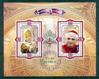 Romania-2005-Pope-Benedict-MS-MUH-lot81513