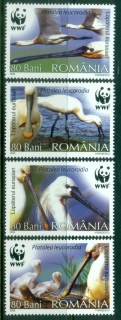 Romania-2006-WWF-Birds-Eurasian-Spoonbill-MUH