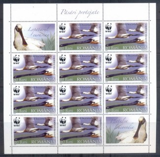 Romania-2006-WWF-Water-Bird-sheetlet-MUH