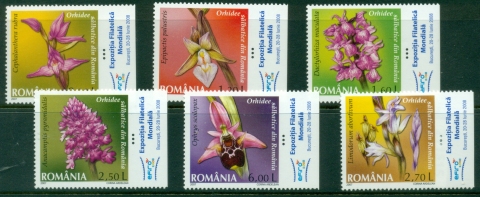 Romania-2007-Flowers-Wild-Orchids-Stamp-Expo-MUH