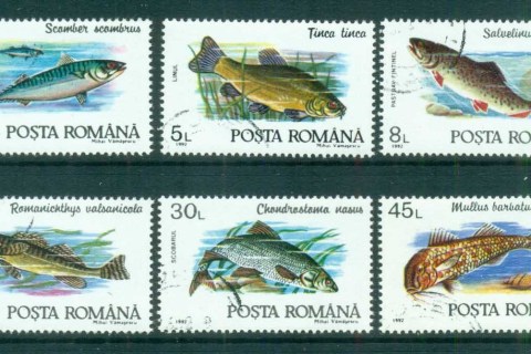 Romania-1992-Fish-CTO
