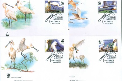 Romania-2006 WWF Eurasian Spoonbill