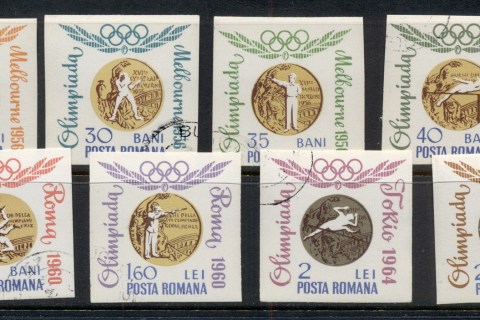 Romania-1960-Summer-Olympics-Rome-IMPERF-CTO