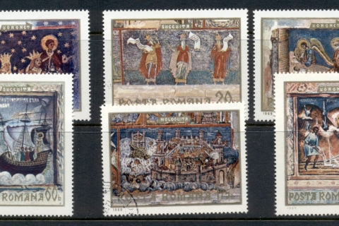 Romania-1969-Frescoes-from-Moldavian-Monasteries-CTO