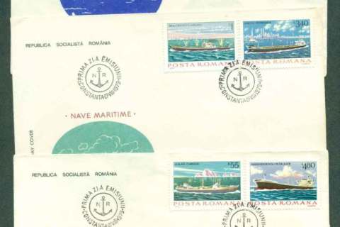 Romania-1979-Ships-3x-FDC-lot51656