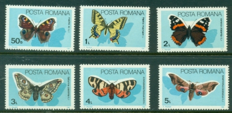 Romania-1985-Insects-Butterflies-Moths-MUH