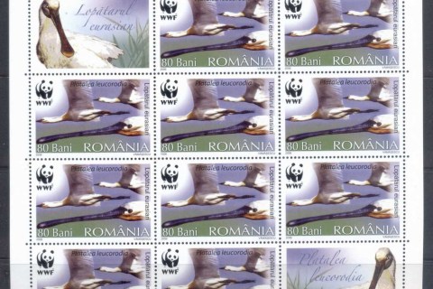 Romania-2006-WWF-Water-Bird-sheetlet-MUH