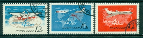 Russia-1963-Aeroflot-CTO-lot39138