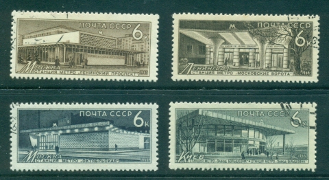 Russia-1965-Moscow-Subway-Stations-CTO-lot39356