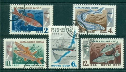 Russia-1966-Fish-resources-of-Lake-Baikal-CTO-lot39408