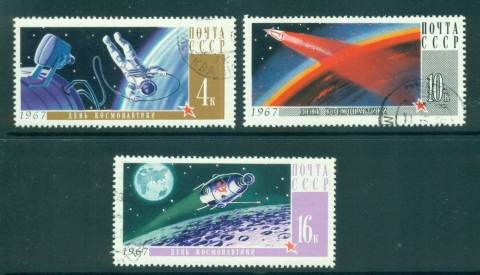 Russia-1967-Space-Cosmonauts-Day-CTO-lot39438