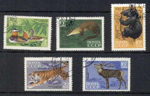 Russia-1970-Animals-from-Sikhote-Alin-Reserve-CTO