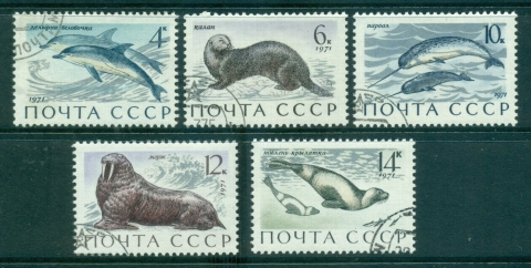 Russia-1971-Sea-Mammals-CTO-lot39772