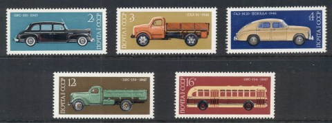 Russia-1976-Cars-Buses-MUH