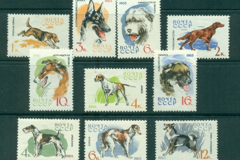 Russia-1965-Dogs-MLH-lot39314