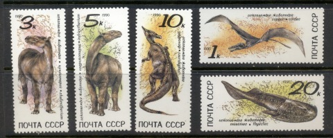 Russia-1990-Prehistoric-Animals