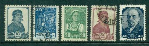 Russia-1938-9-Workers-Asst-MH-FU-Lot18027