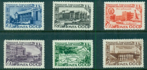 Russia-1950-Uzbek-Republic-25th-Anniversary-MUH