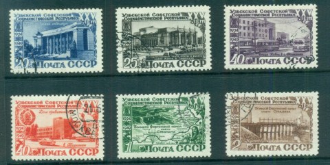 Russia-1950-Uzbek-Republic-50th-Anniv-CTO