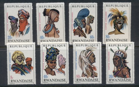 Rwanda 1969 African Headresses