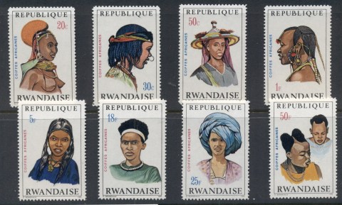 Rwanda 1971 African Headresses