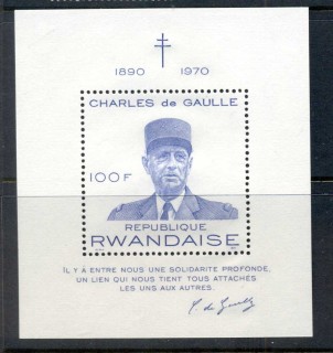 Rwanda 1971 Charles de Gaulle MS