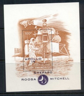 Rwanda 1971 Apollo 14 Space Opt MS