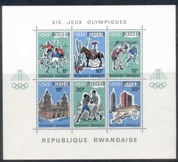 Rwanda 1967 Summer Olympics Mexico City MS