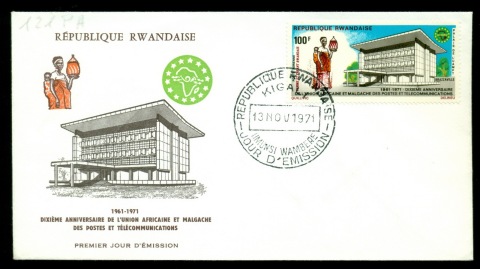 Rwanda 1971 African Postal Union FDC