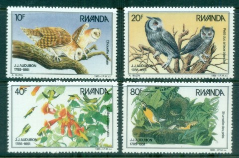 Rwanda-1985-Audubon-Birds-MUH