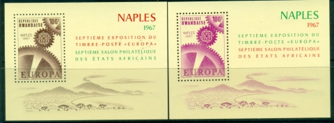 Rwanda-1967-Europ-Afrique-Philatelic-Salon-South-African-States-2xMS-MUH