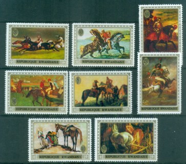 Rwanda-1970-Paintings-of-Horses-MUH