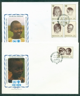 Rwanda-1979-IYC-International-Year-of-the-Child-2x-FDC-lot32112