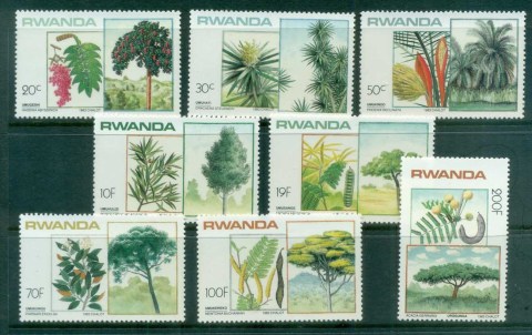 Rwanda-1984-Flowering-Trees-MUH