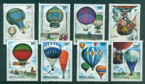 Rwanda-1984-Manned-Flight-Bicentenary-MUH