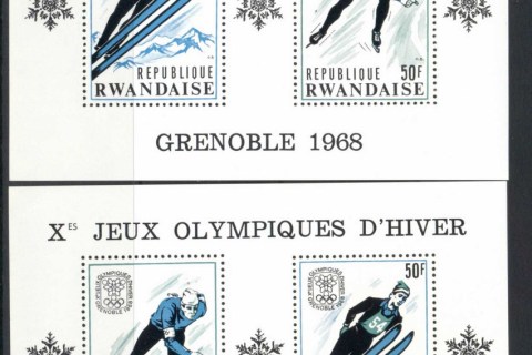 Rwanda-1968-Winter-Olympics-Grenoble-2x-MS-MUH