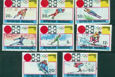 Rwanda-1972-Winter-Olympics-CTO-Lot30874