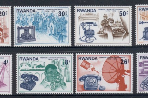 Rwanda-1976-Telephone-Centenary-MUH